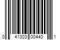 Barcode Image for UPC code 041303004401