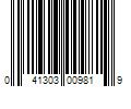 Barcode Image for UPC code 041303009819