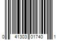 Barcode Image for UPC code 041303017401