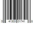 Barcode Image for UPC code 041303017418