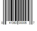 Barcode Image for UPC code 041353000057