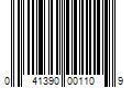 Barcode Image for UPC code 041390001109