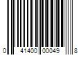 Barcode Image for UPC code 041400000498