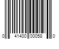 Barcode Image for UPC code 041400000580