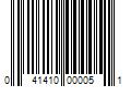 Barcode Image for UPC code 041410000051