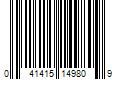 Barcode Image for UPC code 041415149809