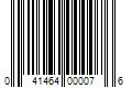 Barcode Image for UPC code 041464000076