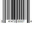 Barcode Image for UPC code 041473000074