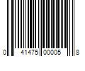 Barcode Image for UPC code 041475000058