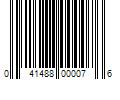 Barcode Image for UPC code 041488000076