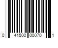 Barcode Image for UPC code 041500000701