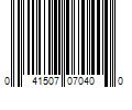 Barcode Image for UPC code 041507070400