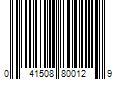 Barcode Image for UPC code 041508800129