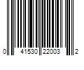 Barcode Image for UPC code 041530220032