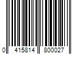 Barcode Image for UPC code 0415814800027