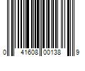 Barcode Image for UPC code 041608001389