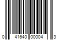 Barcode Image for UPC code 041640000043