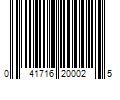 Barcode Image for UPC code 041716200025