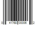 Barcode Image for UPC code 041768000062