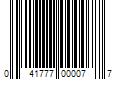 Barcode Image for UPC code 041777000077