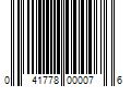 Barcode Image for UPC code 041778000076