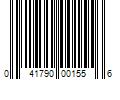 Barcode Image for UPC code 041790001556. Product Name: 