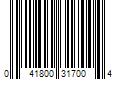 Barcode Image for UPC code 041800317004