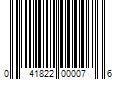 Barcode Image for UPC code 041822000076