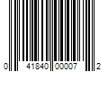 Barcode Image for UPC code 041840000072