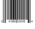 Barcode Image for UPC code 041868000054