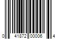 Barcode Image for UPC code 041872000064