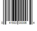 Barcode Image for UPC code 041933000064