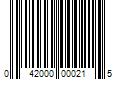 Barcode Image for UPC code 042000000215