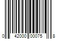 Barcode Image for UPC code 042000000758