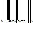 Barcode Image for UPC code 042000000789