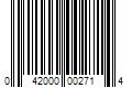 Barcode Image for UPC code 042000002714