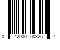 Barcode Image for UPC code 042000003254