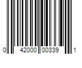 Barcode Image for UPC code 042000003391