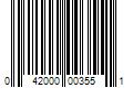 Barcode Image for UPC code 042000003551