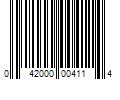 Barcode Image for UPC code 042000004114