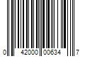 Barcode Image for UPC code 042000006347