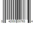 Barcode Image for UPC code 042000007634