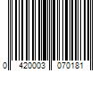 Barcode Image for UPC code 0420003070181