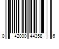 Barcode Image for UPC code 042000443586