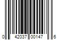 Barcode Image for UPC code 042037001476