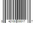 Barcode Image for UPC code 042100000177