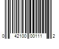 Barcode Image for UPC code 042100001112