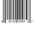 Barcode Image for UPC code 042100004847