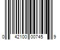 Barcode Image for UPC code 042100007459