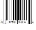 Barcode Image for UPC code 042100008364